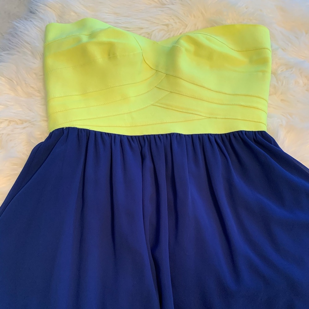 🔥Sexy color blocked strapless dress!